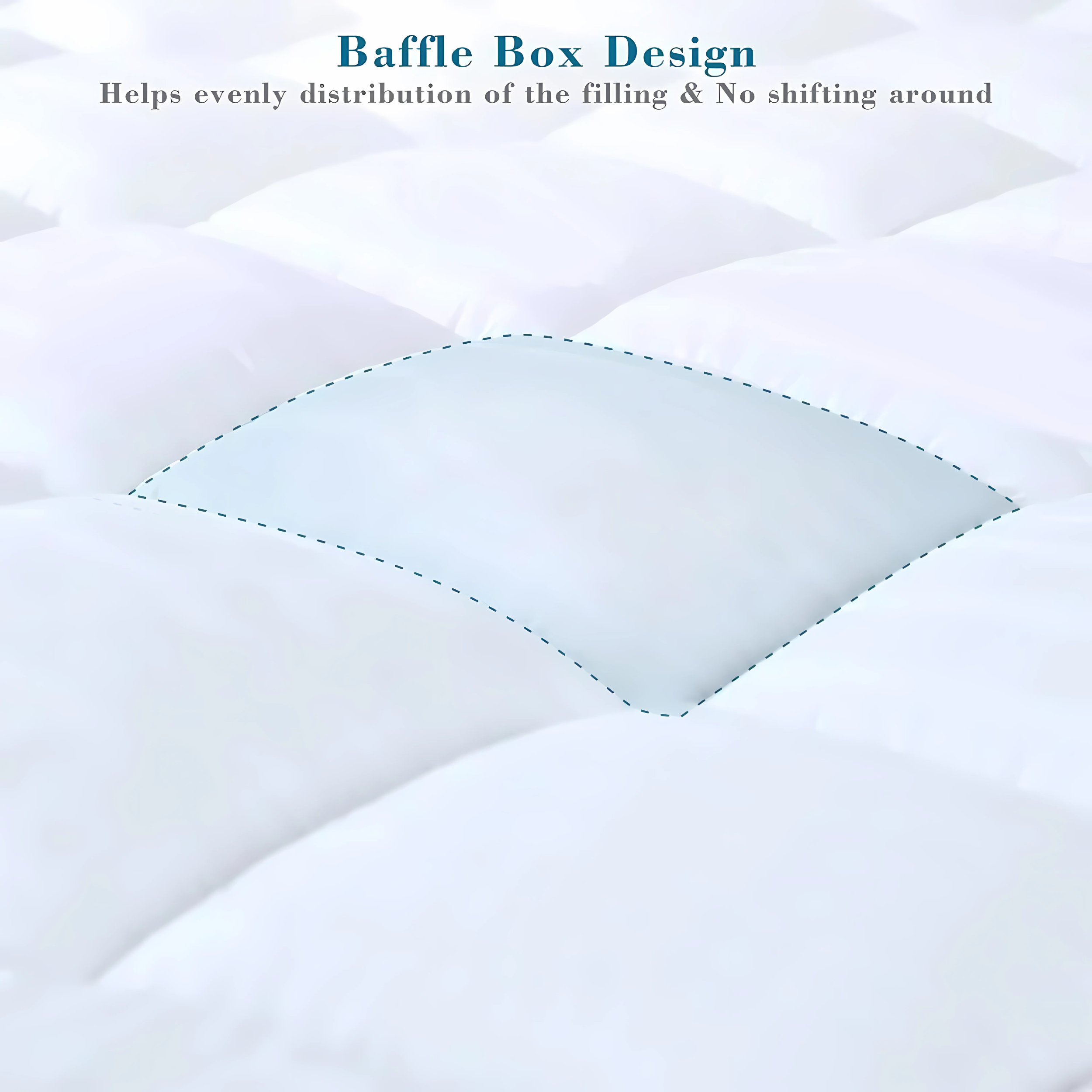 4-Inch / 11cm Extra Thick King Size Mattress Topper – 1100 GSM Microfibre Fill | 150 x 200 cm (59 x 79 inch) - 4A's Global