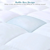 4-Inch / 11cm Extra Thick King Size Mattress Topper – 1100 GSM Microfibre Fill | 150 x 200 cm (59 x 79 inch) - 4A's Global