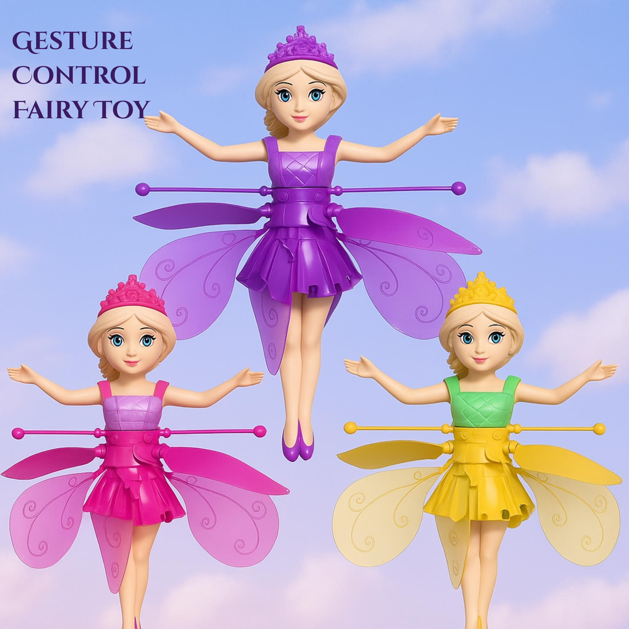 Fairy Flying Toy – Hand Sensor Induction Helicopter with LED Lights - 4A's Global