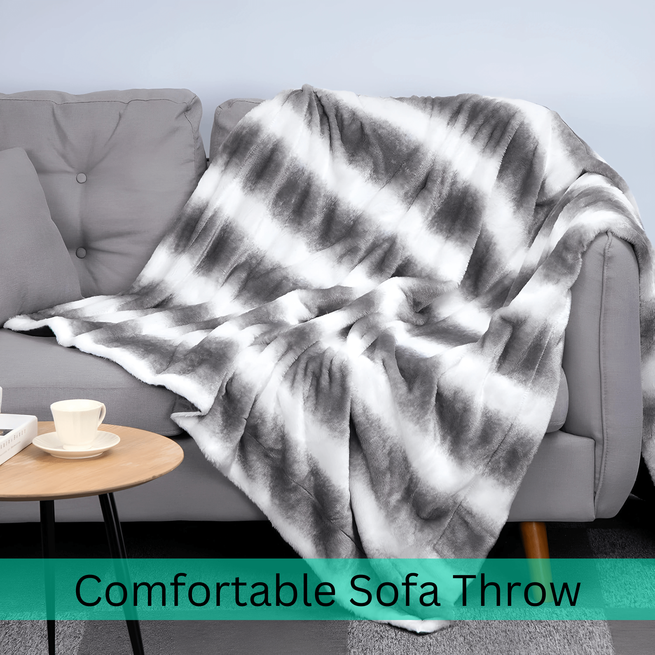 Luxury Faux Fur Rabbit Throw Blanket – Super Soft &amp; Ethical Comfort | Multiple Sizes &amp; Colours - 4A's Global