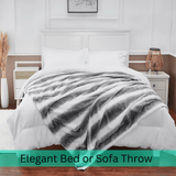 Luxury Faux Fur Rabbit Throw Blanket – Super Soft &amp; Ethical Comfort | Multiple Sizes &amp; Colours - 4A's Global