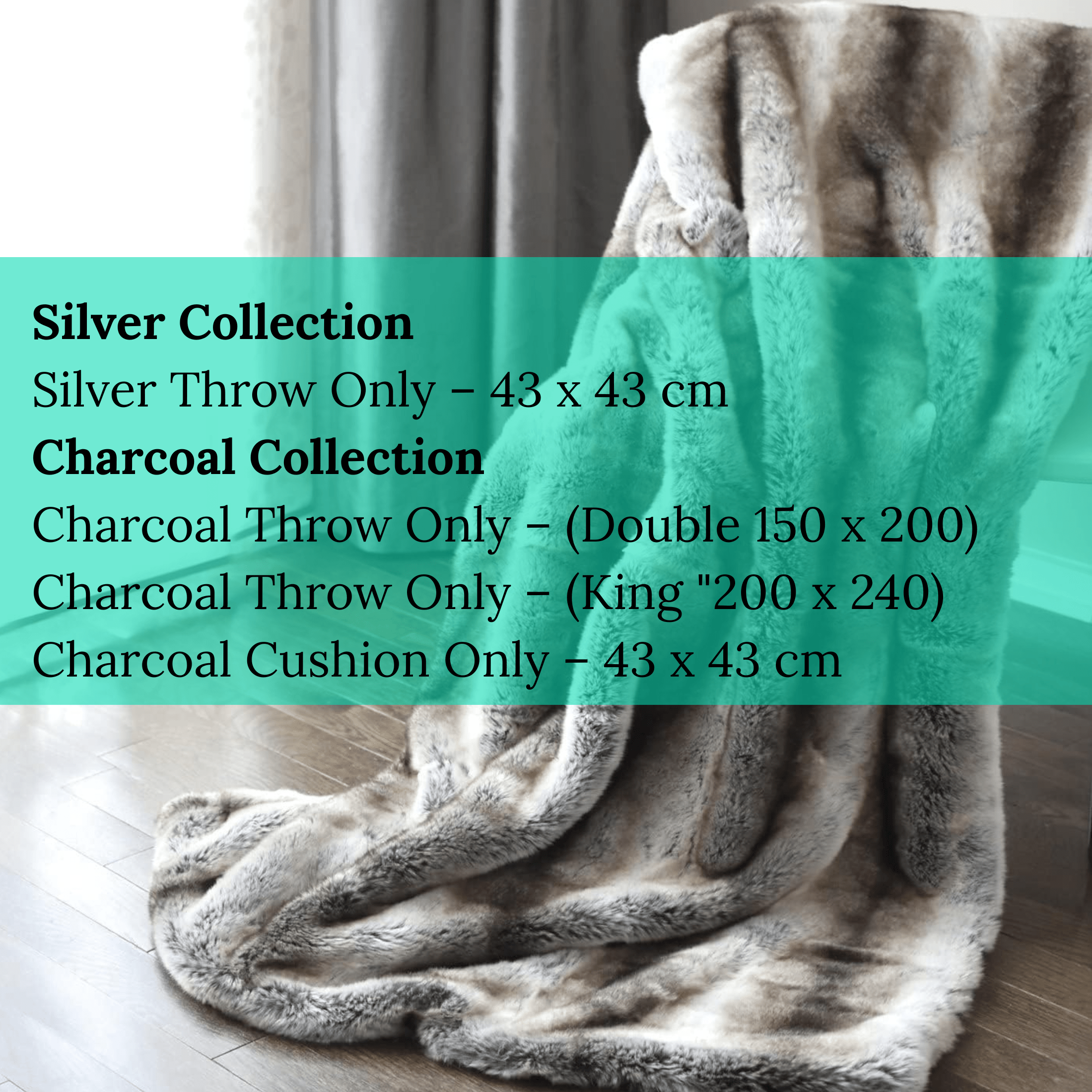 Luxury Faux Fur Rabbit Throw Blanket – Super Soft &amp; Ethical Comfort | Multiple Sizes &amp; Colours - 4A's Global