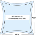 Luxury Faux Fur Rabbit Cushion Covers – Soft, Cosy &amp; Machine Washable | 43 x 43 cm (17 x 17 inches) - 4A's Global