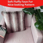 Luxury Faux Fur Rabbit Cushion Covers – Soft, Cosy &amp; Machine Washable | 43 x 43 cm (17 x 17 inches) - 4A's Global