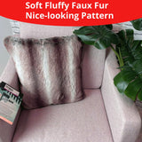 Luxury Faux Fur Rabbit Cushion Covers – Soft, Cosy &amp; Machine Washable | 43 x 43 cm (17 x 17 inches) - 4A's Global