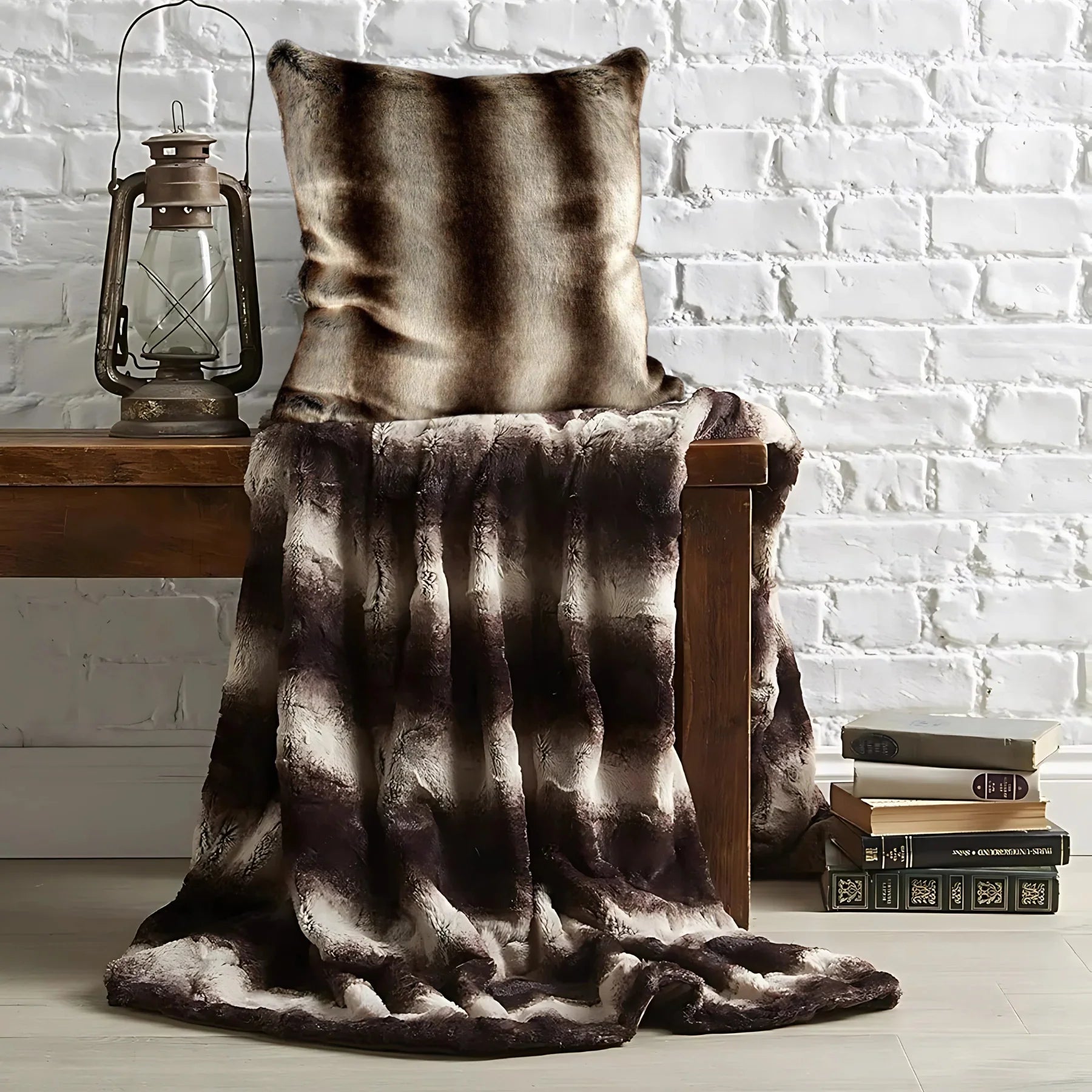 Luxury Faux Fur Rabbit Cushion Covers – Soft, Cosy &amp; Machine Washable | 43 x 43 cm (17 x 17 inches) - 4A's Global