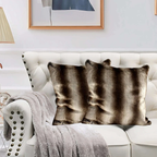 Luxury Faux Fur Rabbit Cushion Covers – Soft, Cosy &amp; Machine Washable | 43 x 43 cm (17 x 17 inches) - 4A's Global