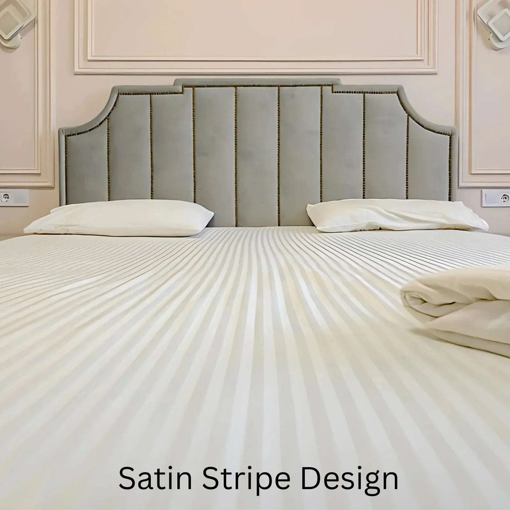 Egyptian Cotton Sateen Fitted Sheet – Luxurious 300 Thread Count Hotel-Quality Bedding for a Perfect Fit - 4A's Global