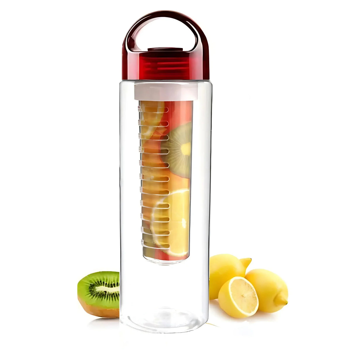 800ML Fruit Infuser Water Bottle  Leakproof Sports Juice Bottle with Handle | Portable Gym & Travel Hydration Tumbler Cup - Drinkware Pink Blue Red