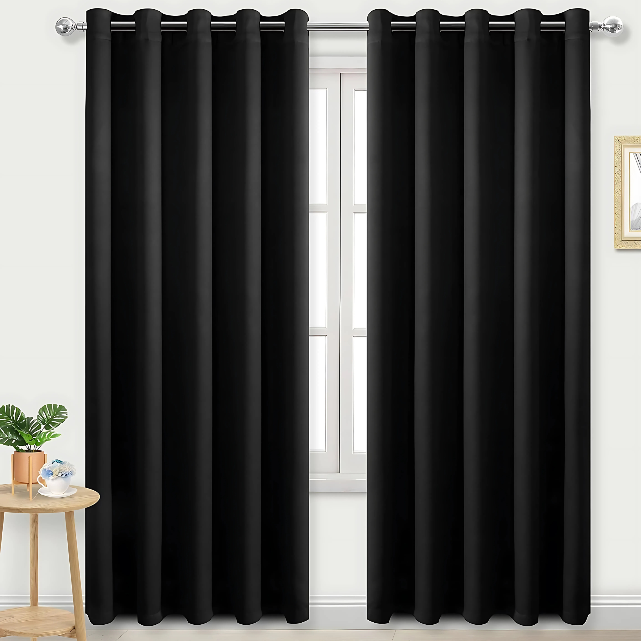 Thermal Blackout Eyelet Curtains 99% Light Block, 10 Sizes 6 Colours - Royal Home Furnishing