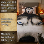 Halloween Wolf Duvet Cover Set 3D Animal Print Soft Microfiber Double / King - 4A's Global