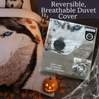 Halloween Wolf Duvet Cover Set 3D Animal Print Soft Microfiber Double / King - 4A's Global