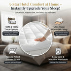 Mattress Topper 10cm Extra Thick 1100GSM Cloud Soft Breathable Hypoallergenic - Cozy Living - 4A's Global