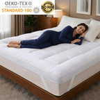 10cm Microfibre Mattress Topper - Extra Deep 4-Inch Hotel Quality Bed Topper (UK Sizes) - HEAVEN HIGH