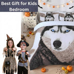 Halloween Wolf Duvet Cover Set 3D Animal Print Soft Microfiber Double / King - 4A's Global