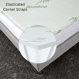 Memory Foam Mattress Topper 2.5 inches (6.35 cm) – Anti-Slip, Cooling, Hypoallergenic | Thin &amp; Lightweight Comfort Pad - 4A's Global