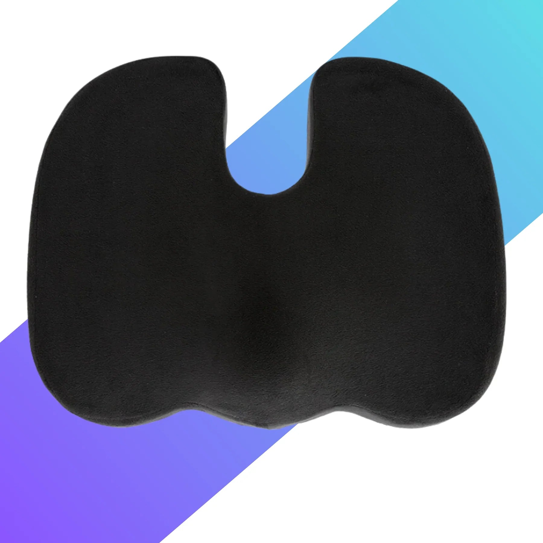 Memory Foam Seat Cushion – Ergonomic Cooling Comfort for Office, Car &amp; Home | 45x35cm | Black - 4A's Global