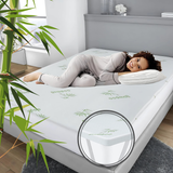 Heaven High 40D Bamboo Mattress Topper Memory Foam 2.5cm – Gel Infused | Cooling | Bamboo Cover | Anti-Slip | Pressure Relief - 4A's Global
