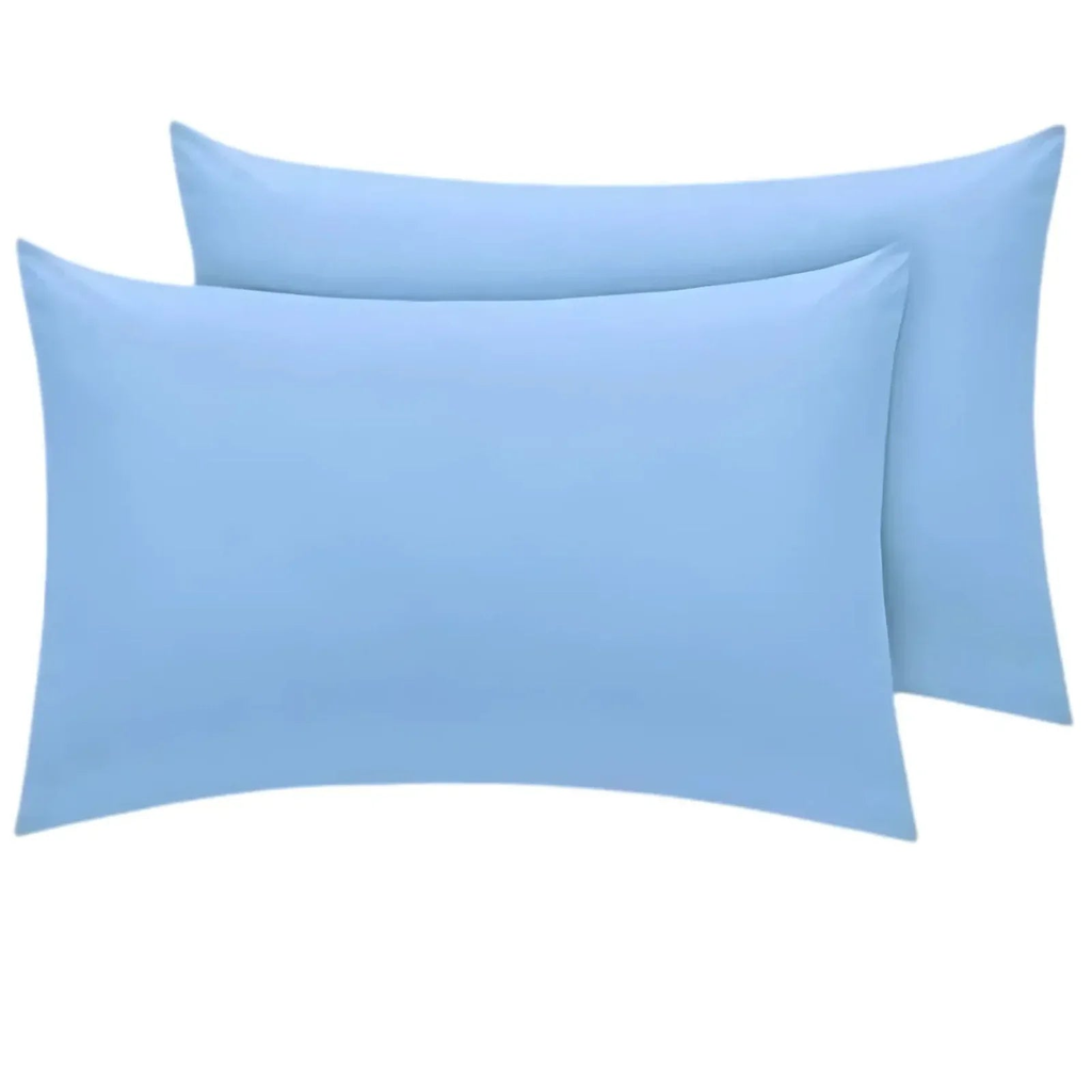 2x Luxury Percale Polycotton Pillowcase Pair – Soft, Durable &amp; Easy-Care Bedding - 4A's Global
