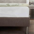 Bamboo Mattress Topper 2.5cm Gel Memory Foam Cooling Anti-Slip, All UK Sizes - Heaven High - 4A's Global