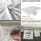 Bamboo Mattress Topper 2.5cm Gel Memory Foam Cooling Anti-Slip, All UK Sizes - Heaven High - 4A's Global