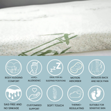 High Living Mattress Topper Bamboo 40D Gel Memory Foam, 2.5cm Thick, 300gsm Bamboo Fabric, Removable Zipper Cover