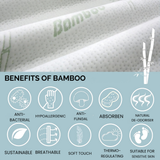 High Living Mattress Topper Bamboo 40D Gel Memory Foam, 2.5cm Thick, 300gsm Bamboo Fabric, Removable Zipper Cover