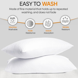 Luxury Goose Feather &amp; Down Pillows – Hotel Quality Comfort &amp; Support | 48 x 74 cm (19" x 29") - 4A's Global