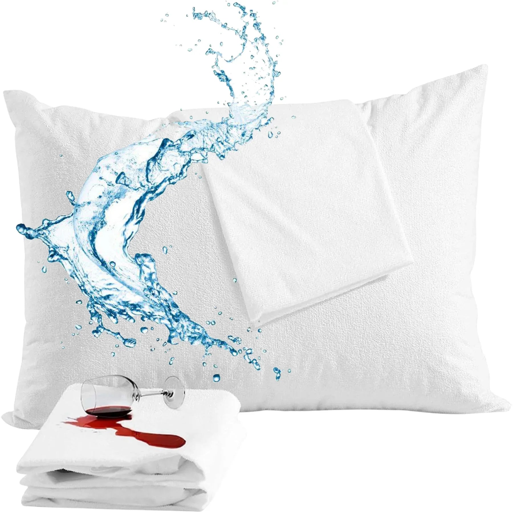 Premium Waterproof Terry Pillow Protector – Soft, Silent and Durable Pillow Cover for Ultimate Pillow Protection - 4A's Global