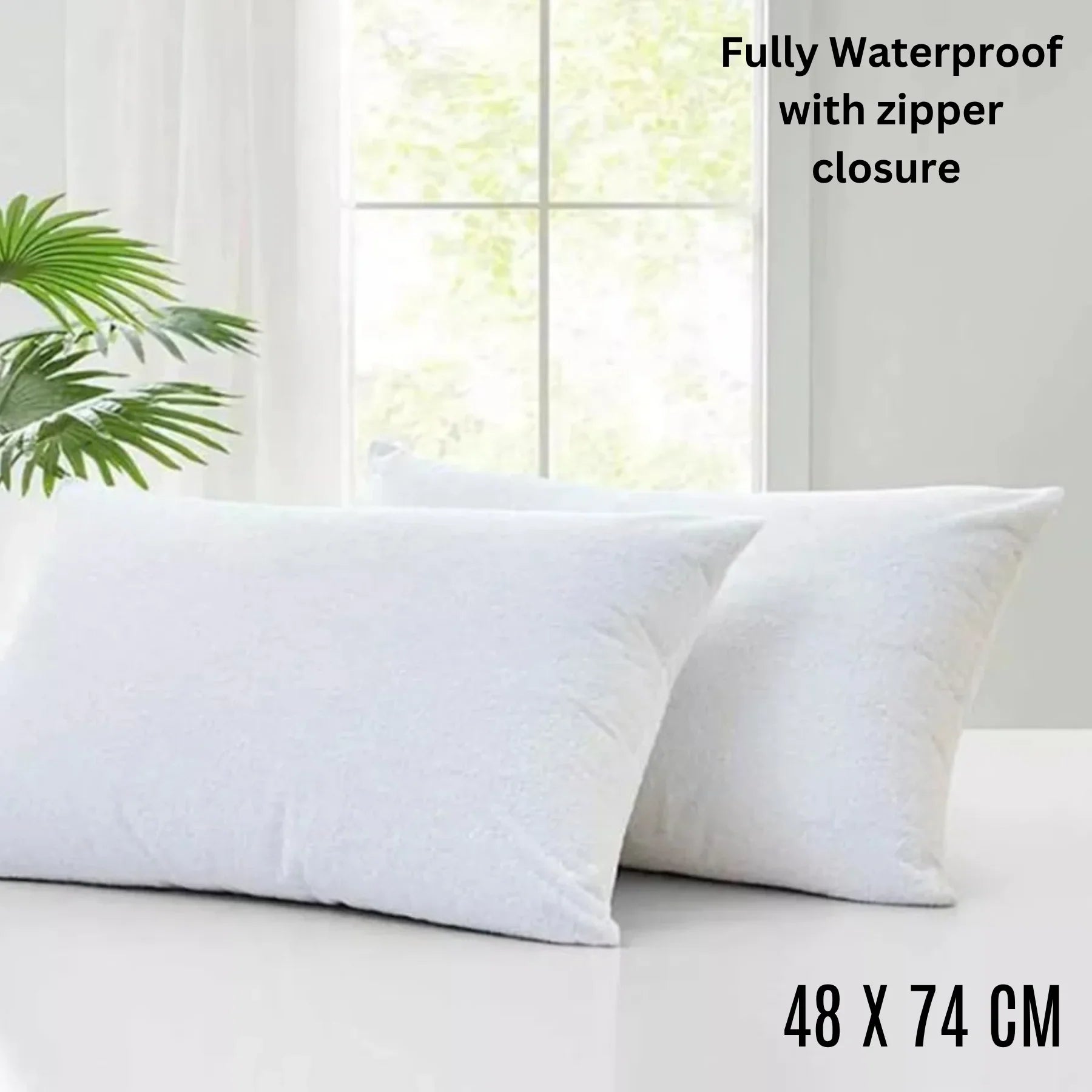 Premium Waterproof Terry Pillow Protector – Soft, Silent and Durable Pillow Cover for Ultimate Pillow Protection - 4A's Global