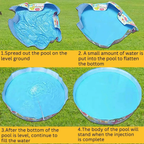 INTEX Inflatable Swimming Pool Under The Palm Trees Round Snap Set Pool Multi Color Beach Theme Design with Repair Patch Included - 4A's Global