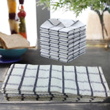 Terry Cotton Tea Towels Set | Super Absorbent Dish Cloths | Kitchen Cleaning & Drying Towels  75 x 52 cm - Pack of 6