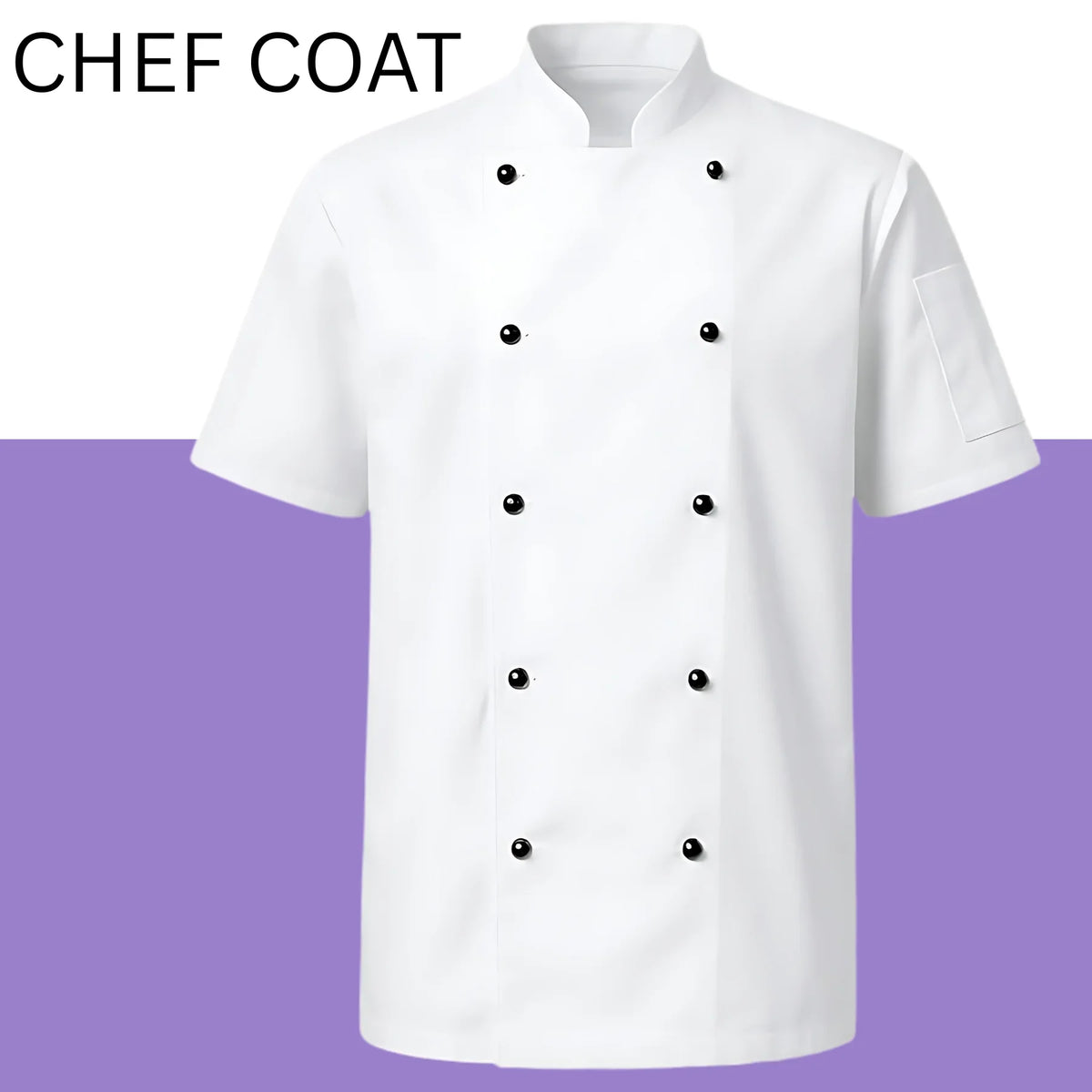 Professional Chef Jacket &amp; Trousers Set – Short Sleeve, Mesh Back, Pockets | Catering Uniform - 4A's Global