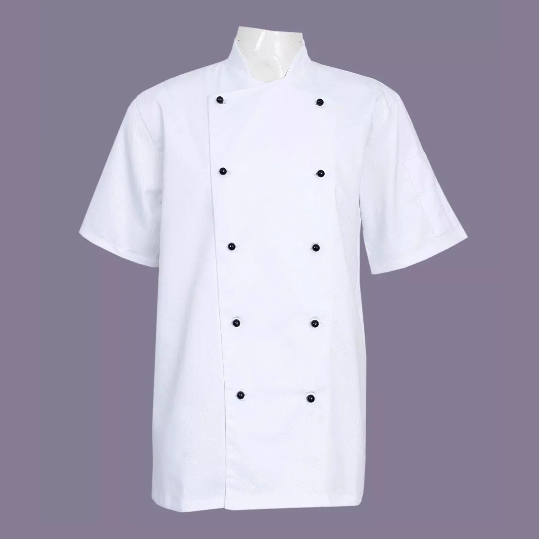 Professional Chef Jacket &amp; Trousers Set – Short Sleeve, Mesh Back, Pockets | Catering Uniform - 4A's Global