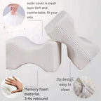 Ergonomic Memory Foam Knee Pillow for Side Sleepers – Orthopedic Support for Sciatica, Back, Hip &amp; Joint Pain Relief - 4A's Global