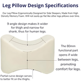 Ergonomic Memory Foam Knee Pillow for Side Sleepers – Orthopedic Support for Sciatica, Back, Hip &amp; Joint Pain Relief - 4A's Global