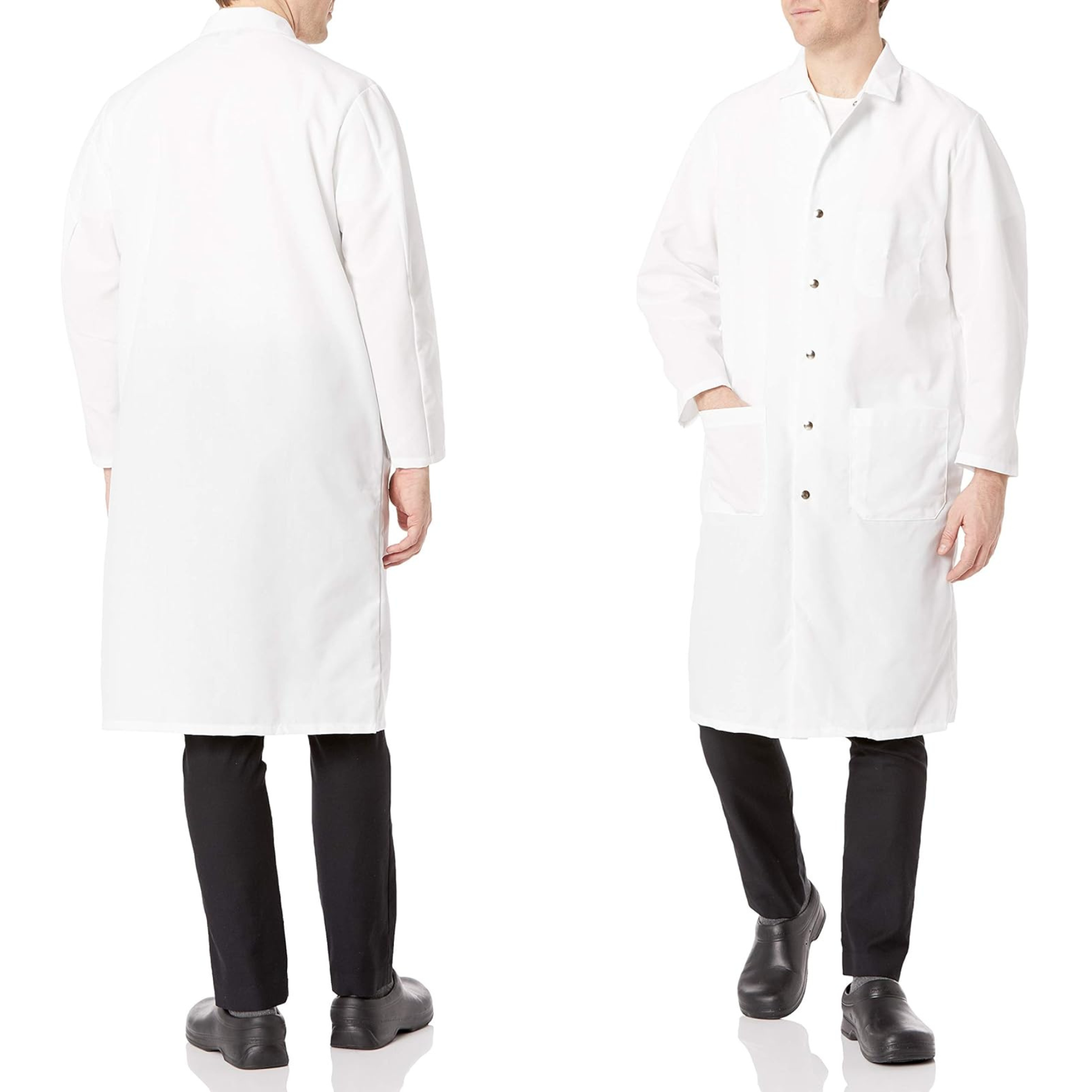 Unisex White Lab Coat | Salon Coat | Stylist Smock | Professional Work Coat – Premium Polycotton Long Sleeve with Button Fastening - 4A's Global