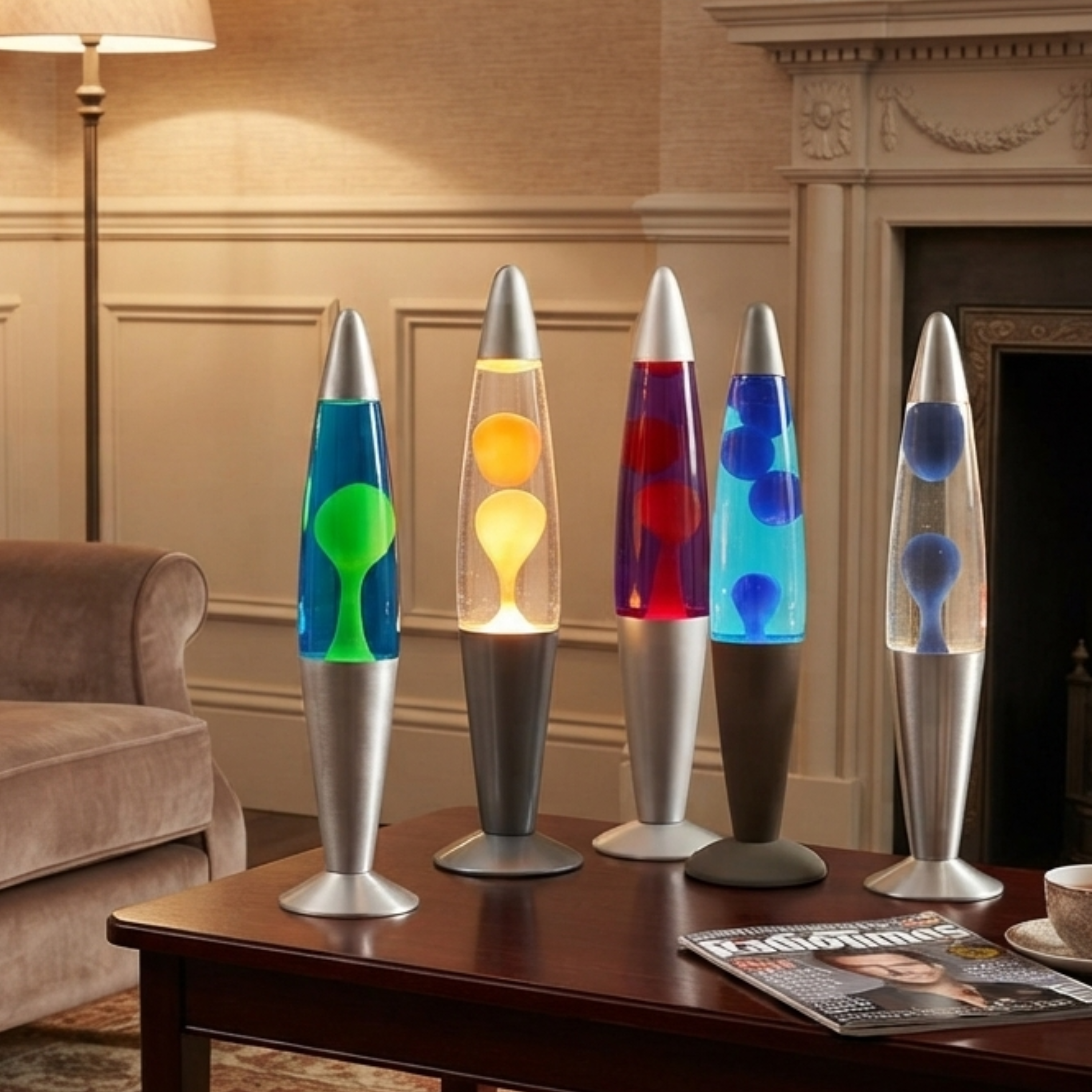 Retro Table Lamp Vintage Aluminium Base 6 Shade Designs Bedroom and Office - SGM - 4A's Global