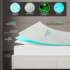3D Air Layer Bamboo Fabric Mattress Topper Pad – Cooling, Breathable &amp; Hypoallergenic Comfort | Multiple Sizes - 4A's Global