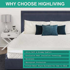 3D Air Layer Bamboo Fabric Mattress Topper Pad – Cooling, Breathable &amp; Hypoallergenic Comfort | Multiple Sizes - 4A's Global