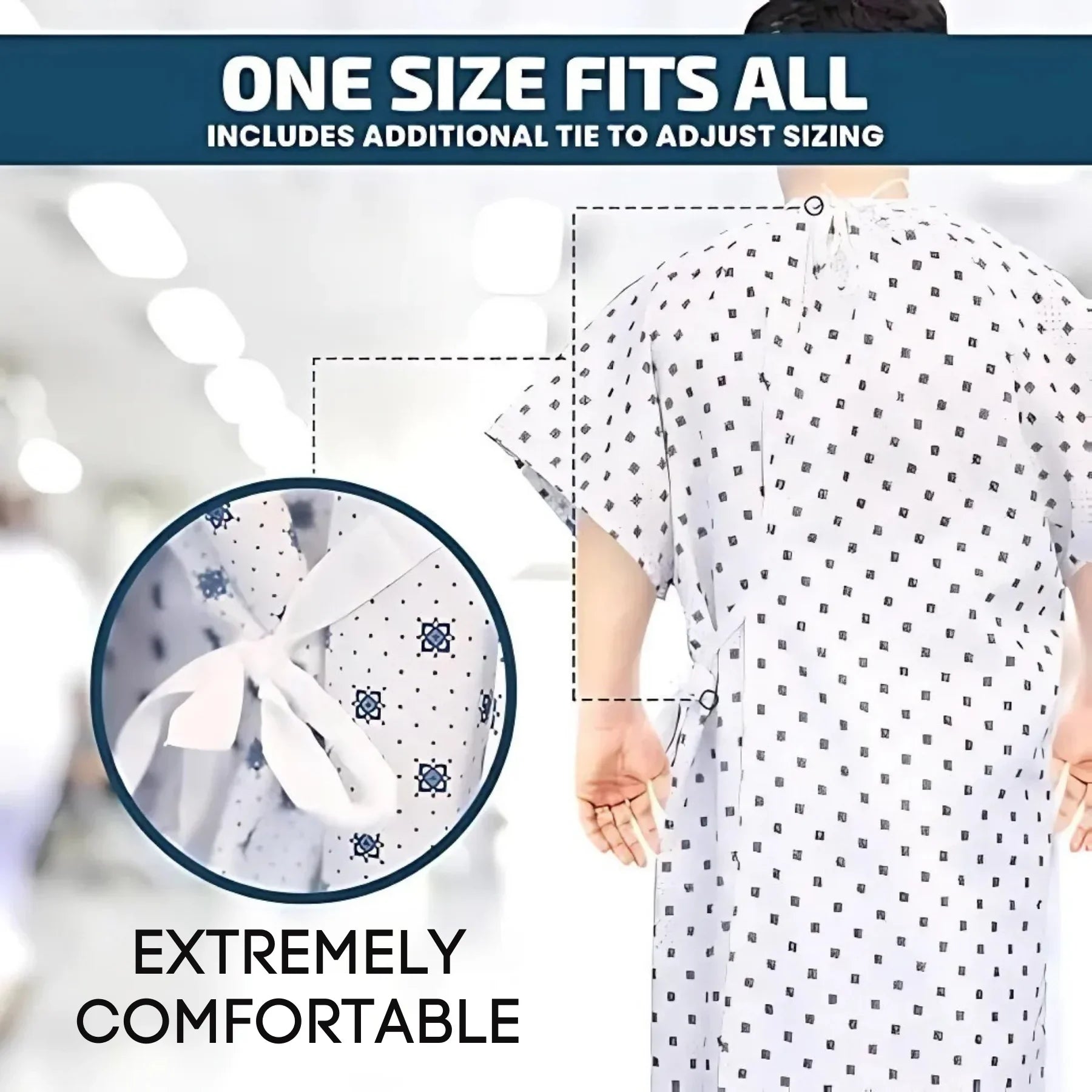 2x Unisex Wrap Over Gown – Comfortable, Stylish &amp; Easy Wear (Pack of 2) - 4A's Global