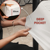 Mattress Protector Sheet | Lightweight, Breathable &amp; Noise-Free | Deep Fit 30cm Skirt | Hexagonal Style