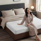 Bamboo Mattress Protector 3D Air Layer Cooling Silver ION Antibacterial, Silver ION , All UK Sizes - Zemmel - 4A's Global