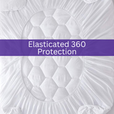 HH Quilted Mattress Protector 40cm Triple Filled Noiseless Breathable Hexagonal Design Soft Microfiber Fabric & Filling