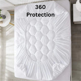 CL Quilted Mattress Protector Sheet | 200 GSM Triple Fill | 40cm Deep Skirt | Microfiber Soft &amp; Breathable - 4A's Global
