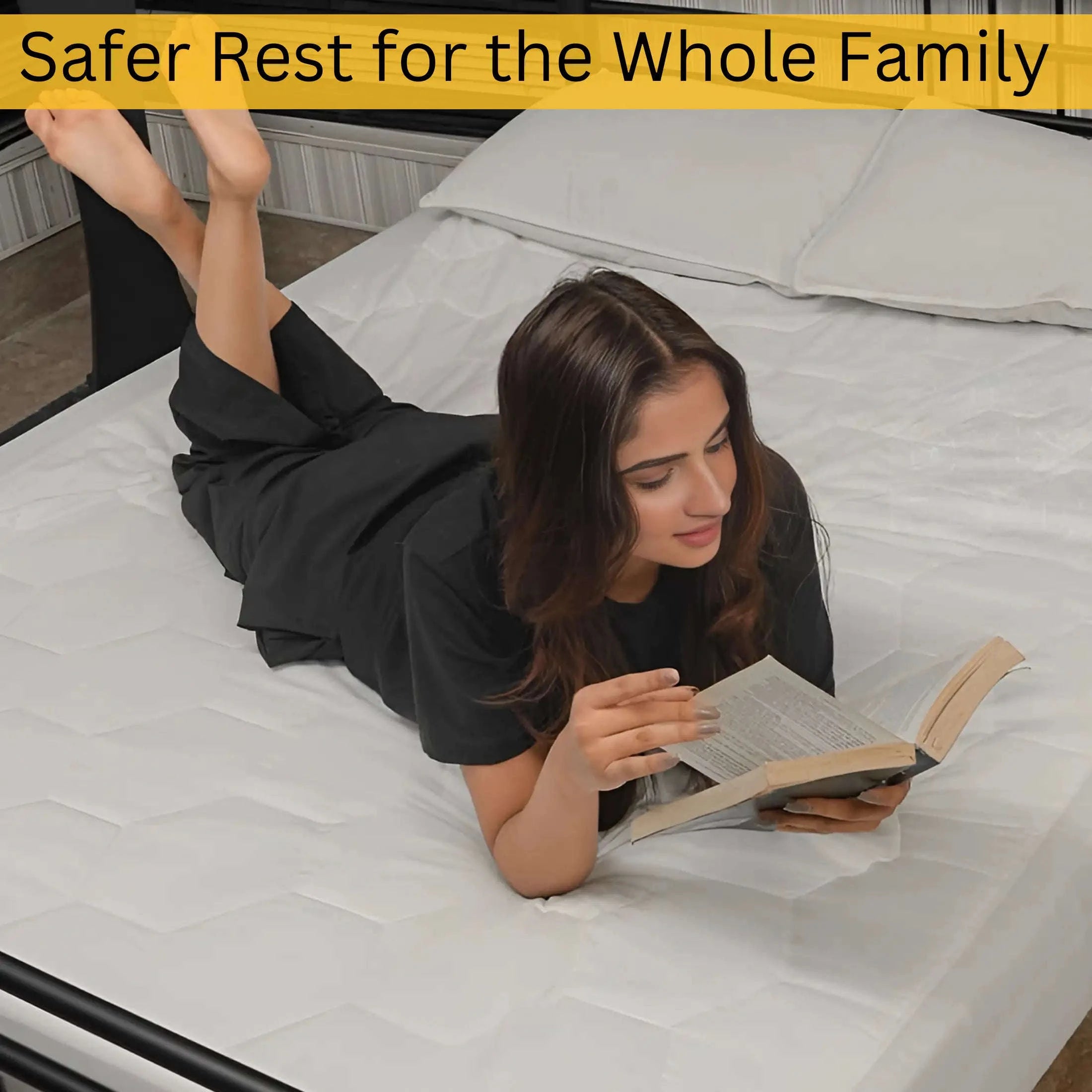 CL Quilted Mattress Protector Sheet | 200 GSM Triple Fill | 40cm Deep Skirt | Microfiber Soft &amp; Breathable - 4A's Global