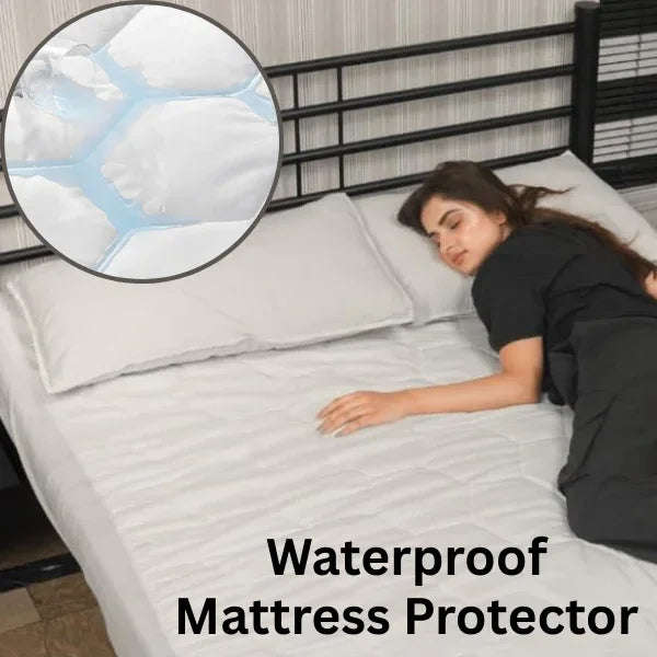 HH 30cm Deep Waterproof Mattress Protector | Quilted, Breathable &amp; Noise-Free | White | UK Sizes (Copy) (Copy) - 4A's Global