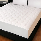 Mattress Protector 30cm Flat Fitted Sheet 360 Cover , Elastic Fitting Light Weight Deep Skirt Double Bed  Noiseless Breathable