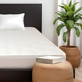 Waterproof Mattress Protector 30cm Elasticized Skirt Light Weight  Soft Luxury Cotton Sheets Fitted Cover -  Hexagonal Design