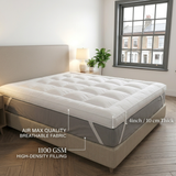 10cm Microfibre Mattress Topper - Extra Deep 4-Inch Hotel Quality Bed Topper | Ultra Soft "Soft as Down" Fill | Breathable & Machine Washable (UK Sizes)